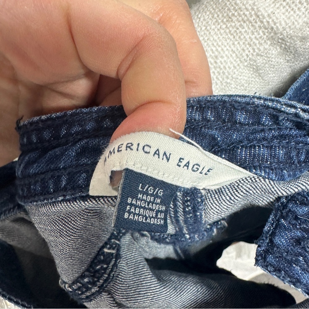 American Eagle Sleeveless Denim Babydoll Top sz L - Picture 6 of 6